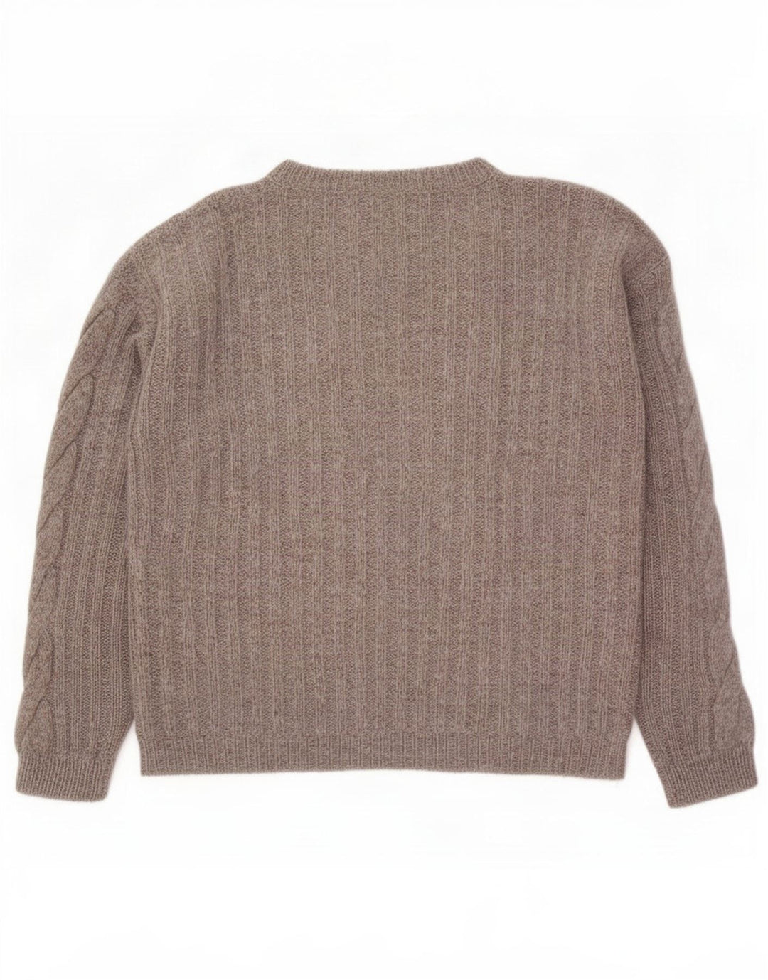 Vintage dame sweater med rund hals DK 14 mellemgrå