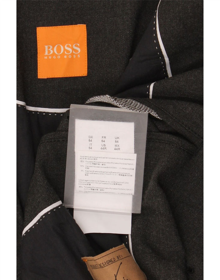 Hugo Boss Herre 2-knaps blazerjakke EU 54 2XL Grå Polyester