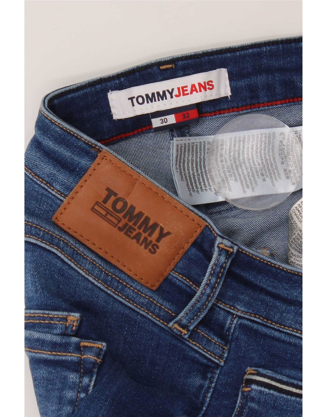 Tommy Hilfiger Dame Capri Jeans W30 L18 Blå Bomuld