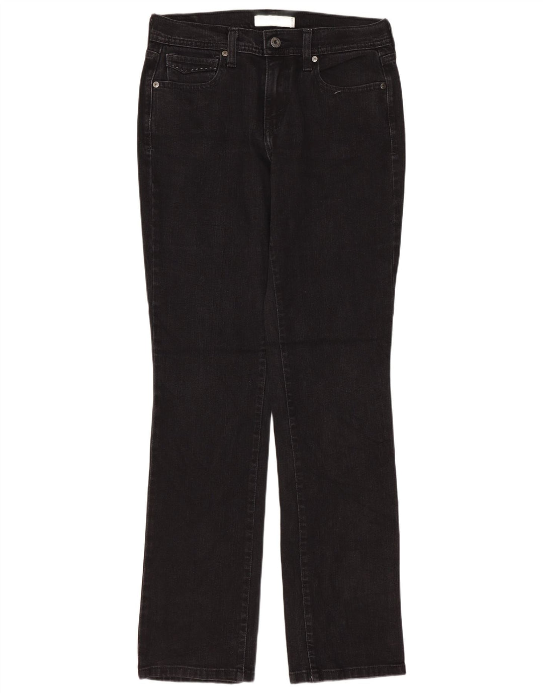 LEVI'S Dame 505 Straight Jeans US 4 Small W28 L31 Sort Bomuld