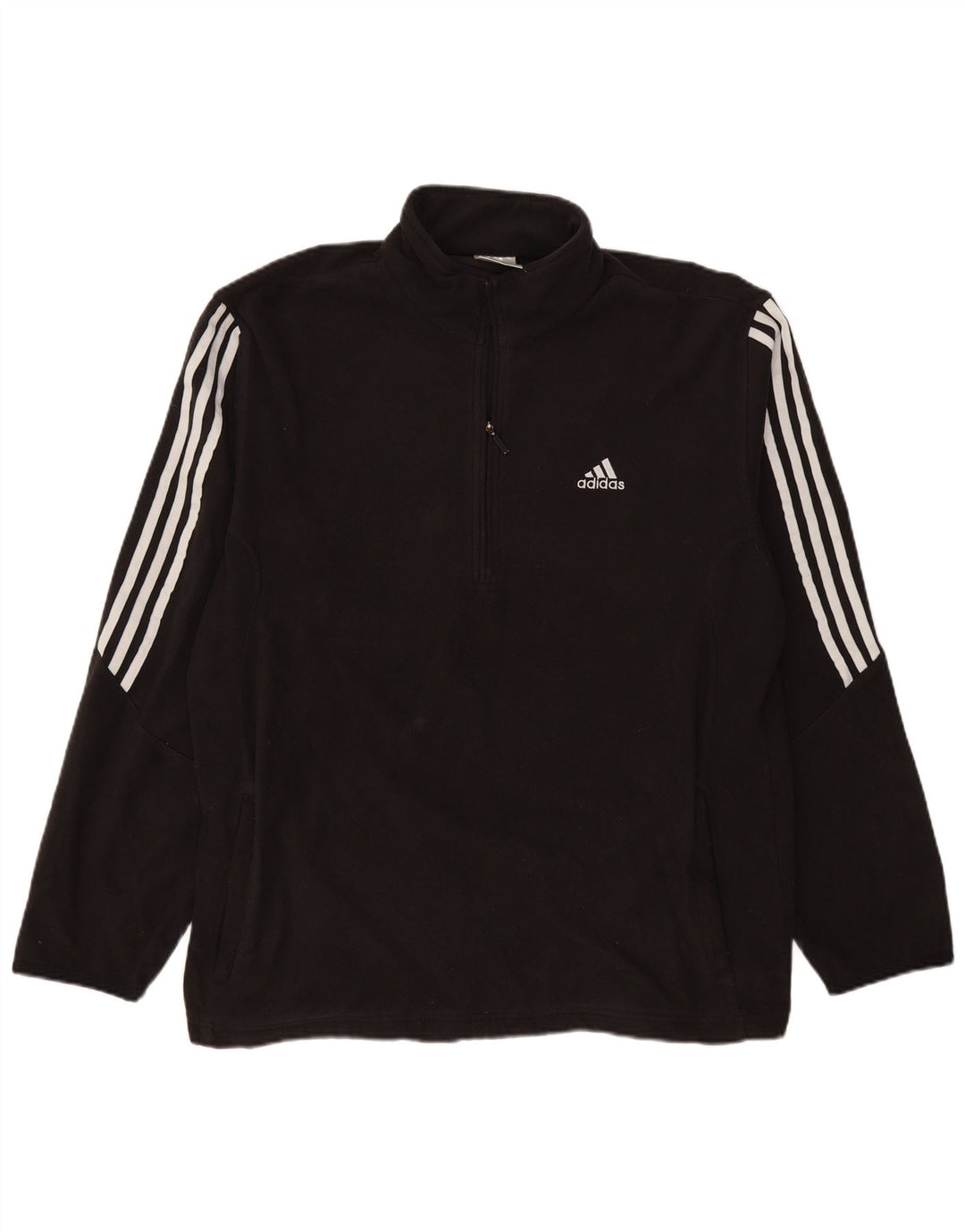 Adidas Fleece Jumper med lynlås til mænd XL Sort Polyester