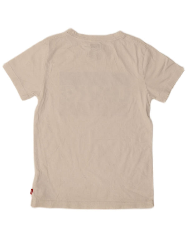Levi's Boys Grafisk T-Shirt Top 8-9 år Lille hvid bomuld