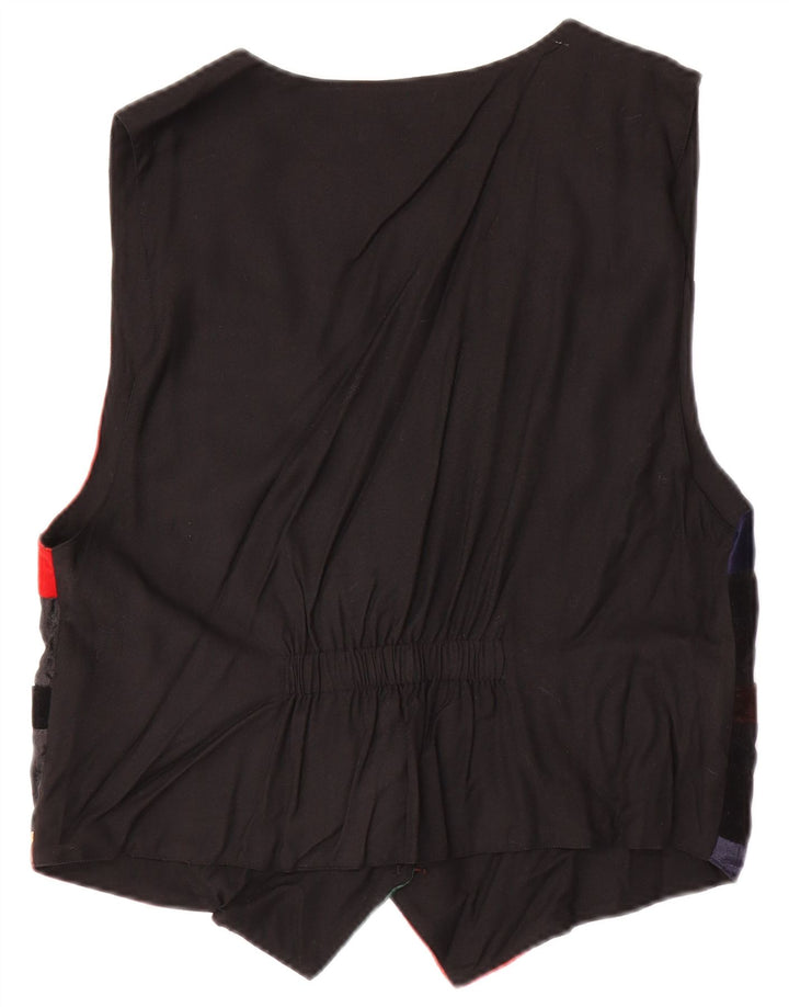 GRATIS STIL Damevest UK 14 Medium Flerfarvet Patchwork Viscose