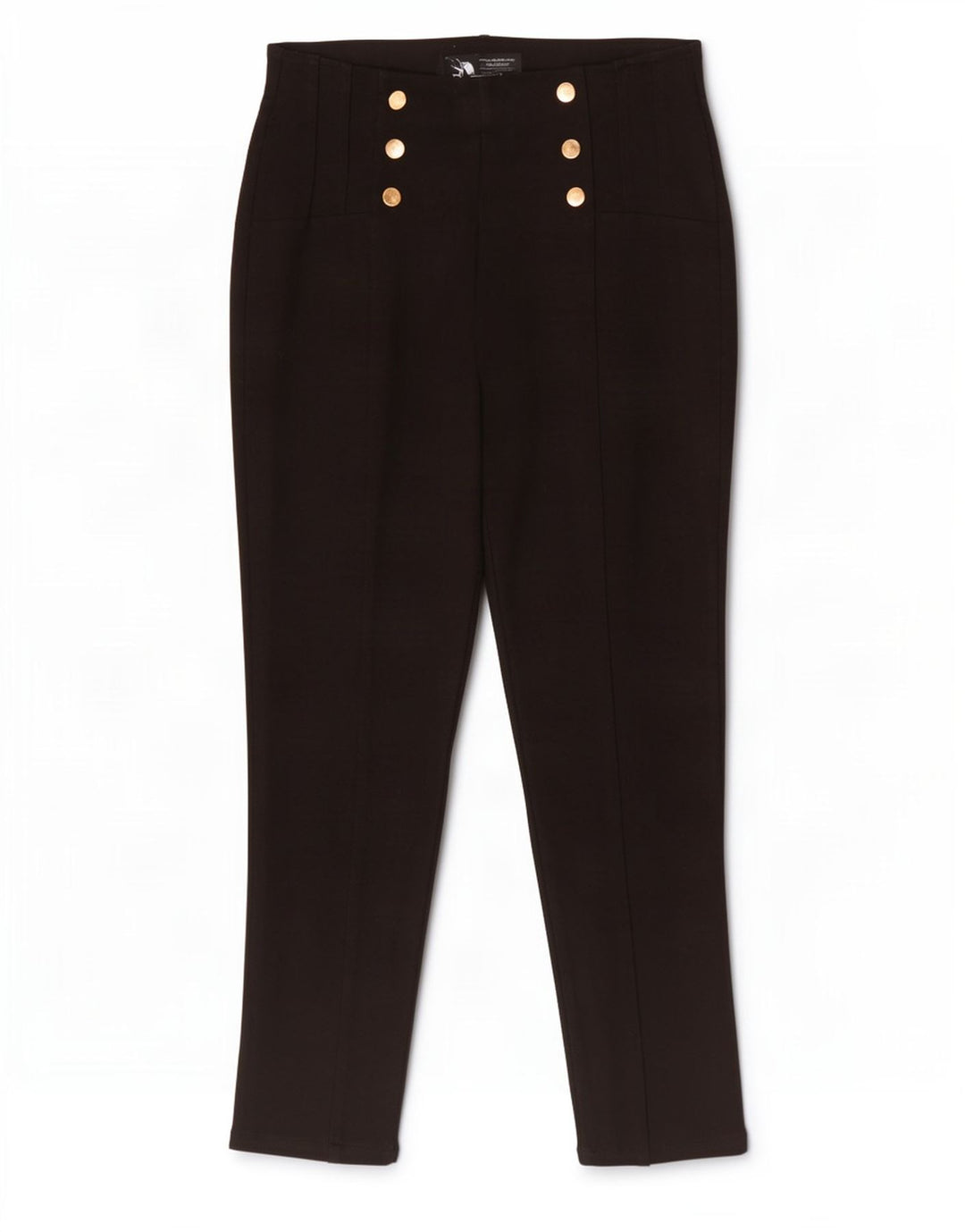 Zara Dame Slim Cropped Bukser Large W30 L24 Sort