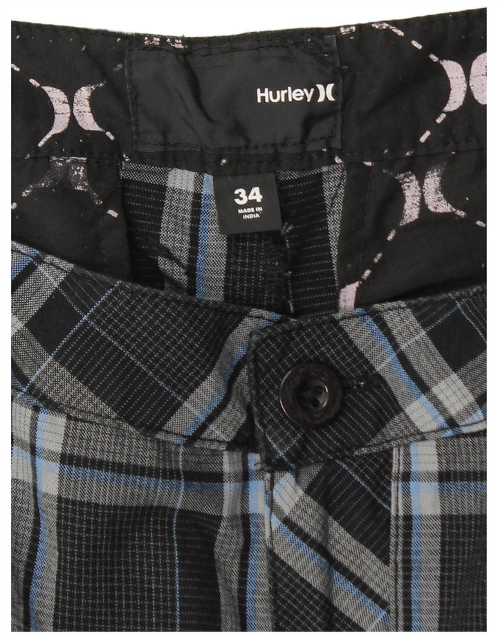 Hurley Herre Cargo Shorts W34 Stor sort ternet bomuld