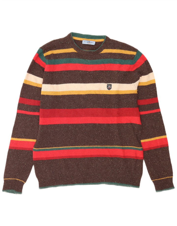 Harmont & Blaine mænds rund hals sweater XL flerfarvet stribet