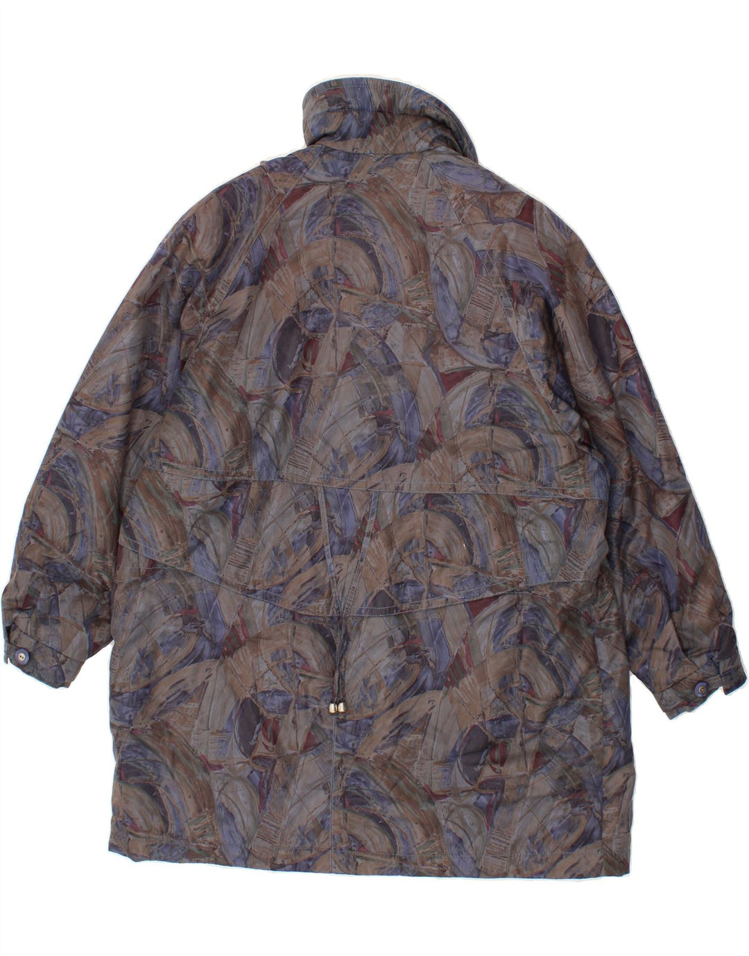 VINTAGE Womens Abstract Pattern Overcoat UK 20 2XL Multicoloured Vintage Vintage and Second-Hand Vintage from Messina Hembry 