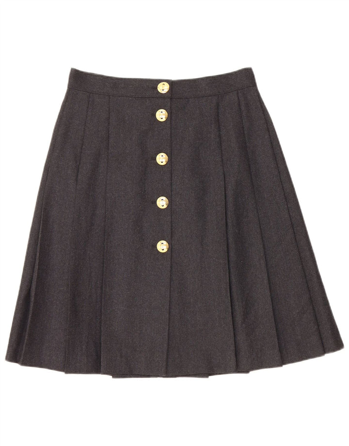 Bagarry Kvinder plisseret nederdel IT 44 Medium W26 Sort Ny Uld