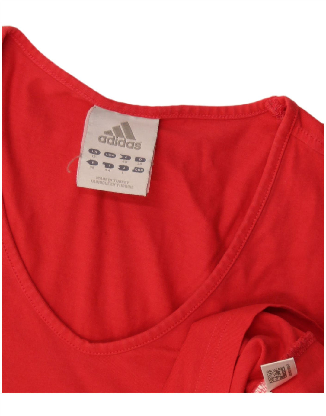 Adidas Dame Grafisk T-Shirt Top UK 12 Medium Rød