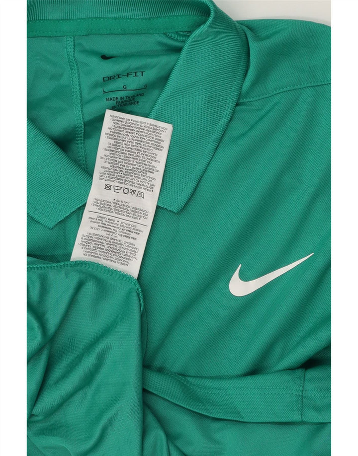 NIKE Dri Fit Polo Shirt til mænd, stor grøn polyester