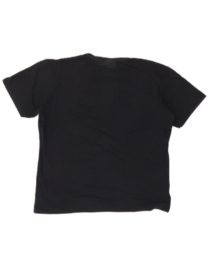 TRUSSARDI JEANS Herre grafisk T-shirt Top Medium Sort Bomuld
