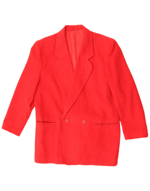 C&A Dame Dobbeltradet Blazer Jakke EU 40 Medium Rød Polyester