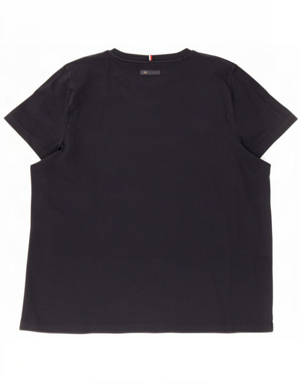 Tommy Hilfiger Dame Grafisk T-Shirt Top UK 22 3XL Marineblå Bomuld