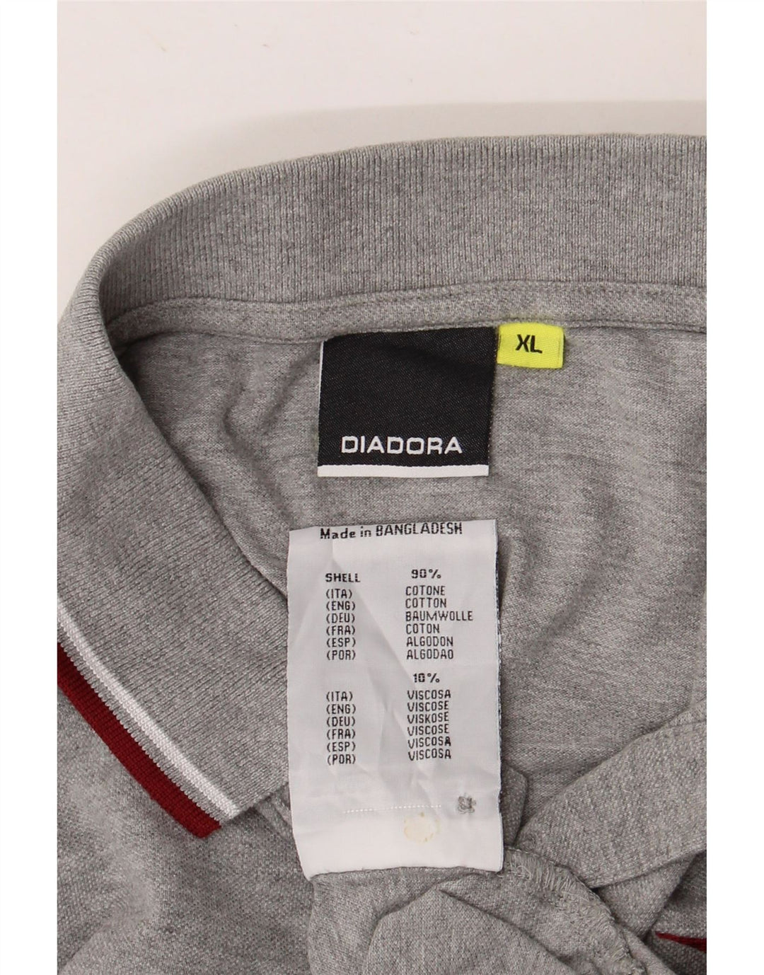 DIADORA Poloshirt til mænd XL Grå Bomuld