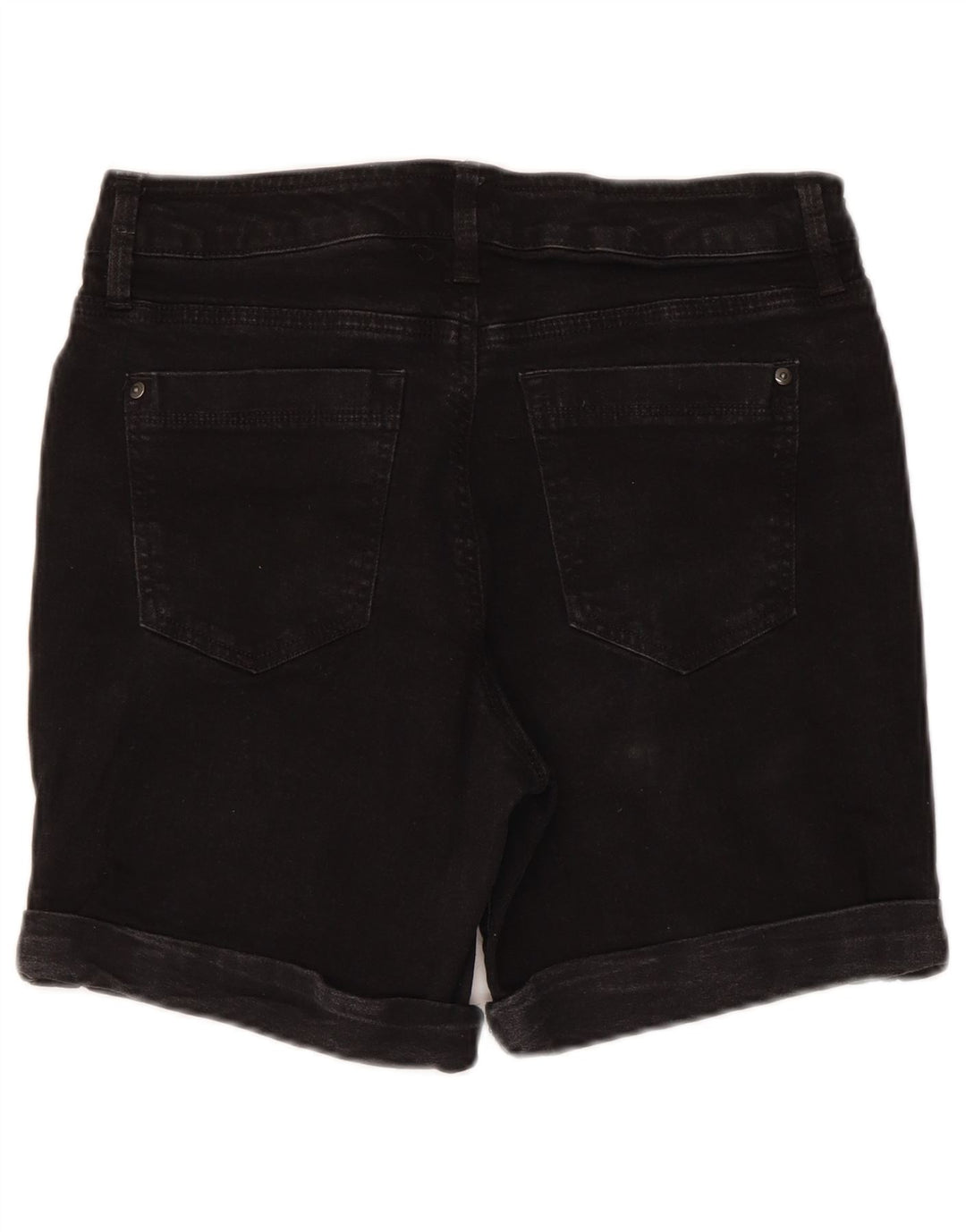 Dkny Dame Denim Shorts US 12 Large W30 Black Bomuld