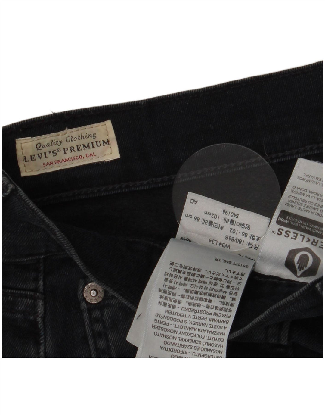 Levi's Herre 511 Slim Jeans W34 L34 Marineblå Bomuld