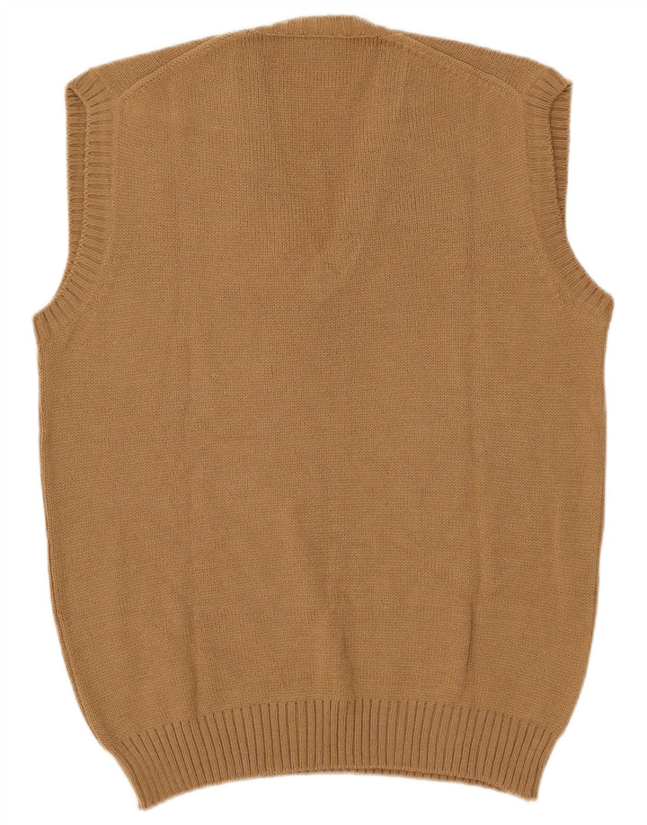 Vintage Herrevest Tank Top IT 54 XL Beige Uld