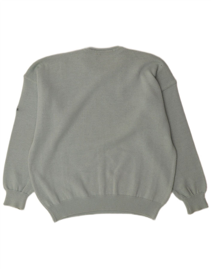 NAVIGARE Herre sweater med rund hals, stor grøn Argyle/Diamond Classic