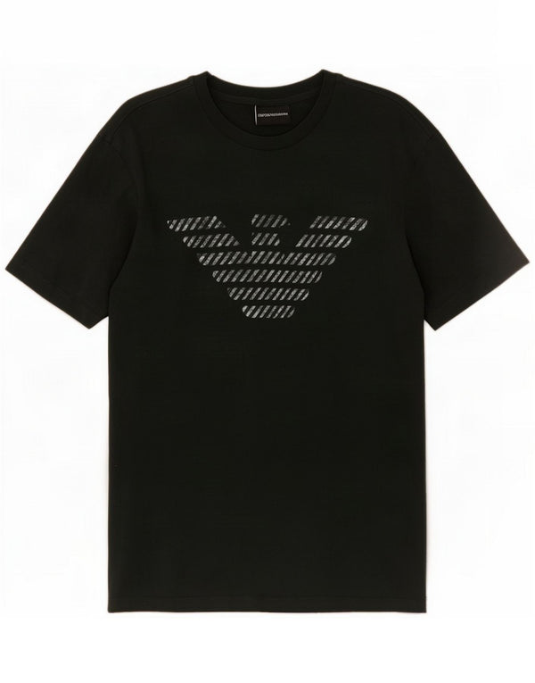 Emporio Armani grafisk T-shirt top til kvinder UK 16 Large Green
