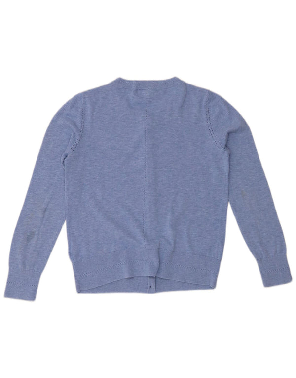 WHITE STUFF Dame cardigan sweater UK 10 Small Blue Flecked Bomuld