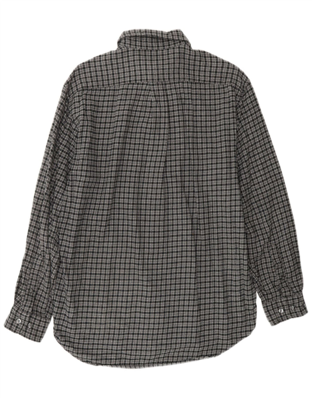 EDDIE BAUER Flanelskjorte til mænd, lille grå ternet bomuld