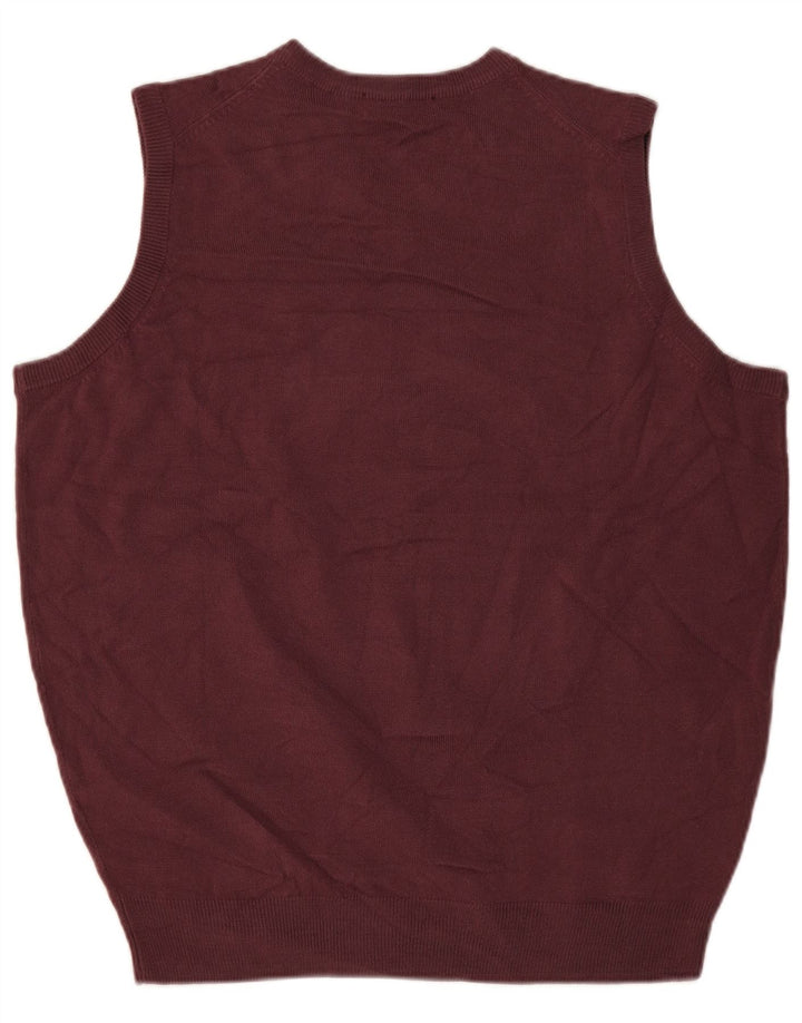 James Pringle Herrevest Tank Top Medium Burgundy Akryl
