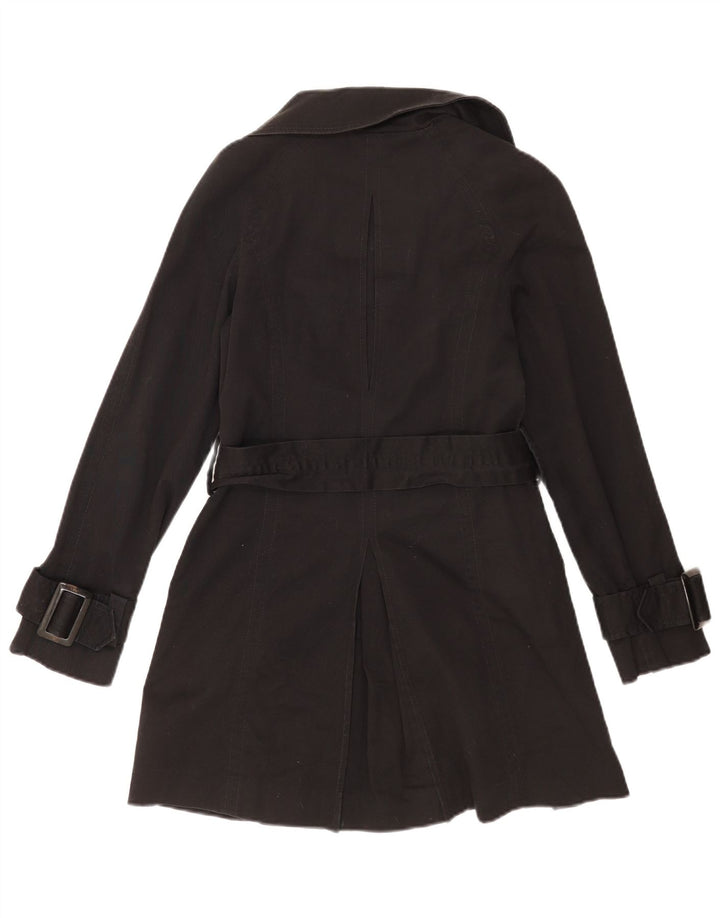 Zara Dame Overfrakke UK 6 XS Sort Bomuld