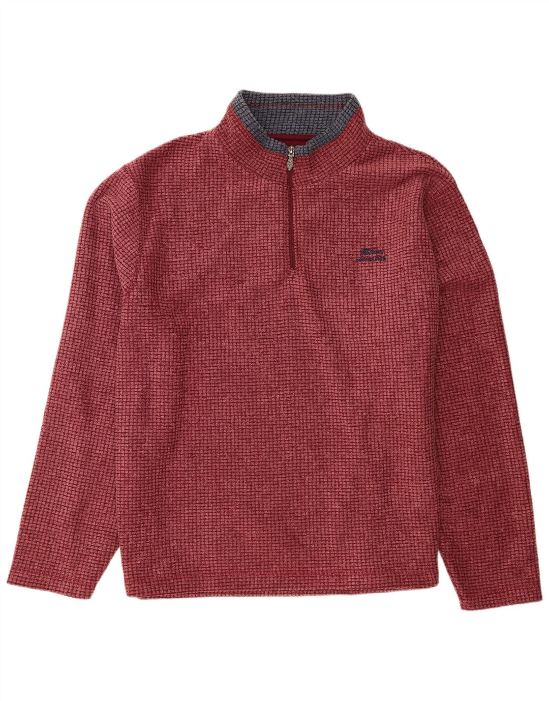 Weird Fish Herre Zip Neck Fleece Jumper 4XL Burgundy Polyester