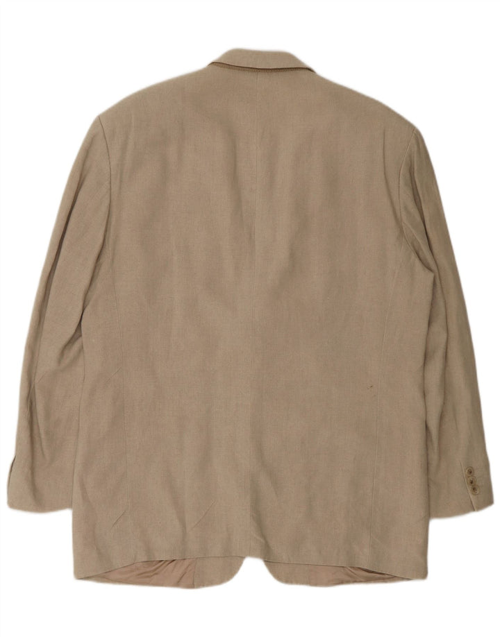Hugo Boss Herre 2-knaps blazerjakke EU 50 Large Beige Linen