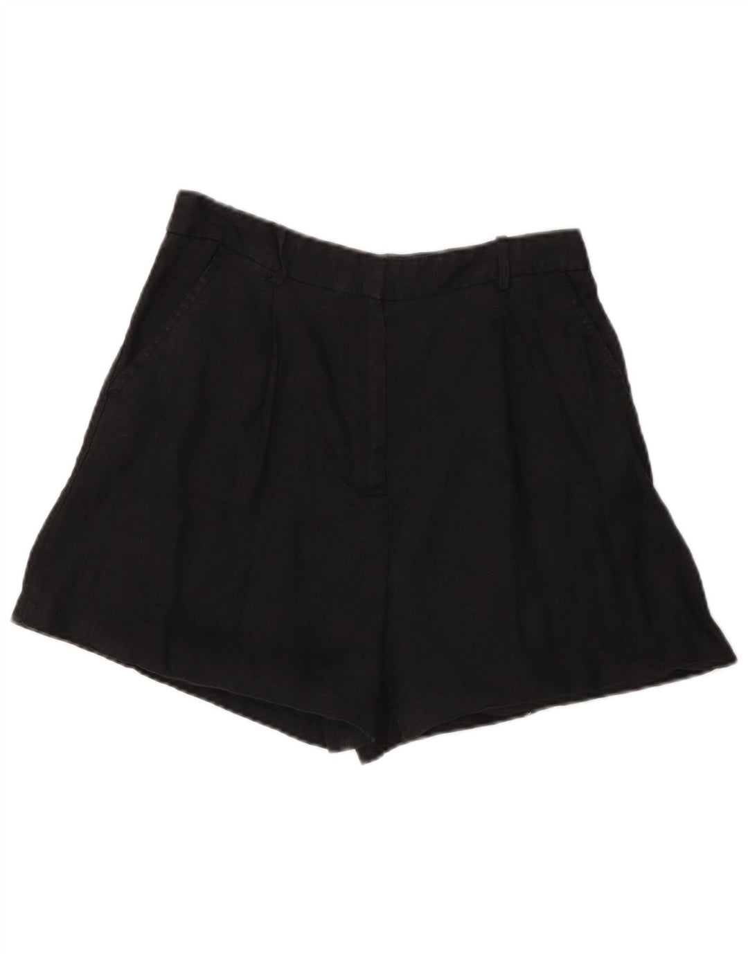Zara kvinders højtaljede chinoshorts Medium W28 Sort
