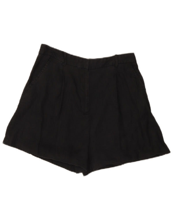 Zara kvinders højtaljede chinoshorts Medium W28 Sort