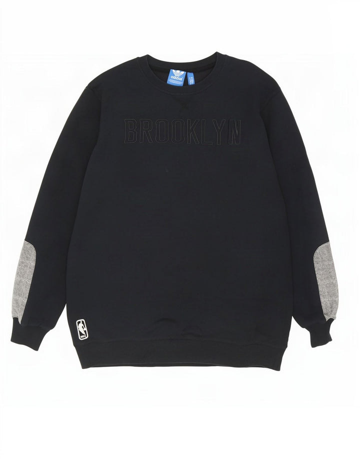 Adidas Grafisk Sweatshirt-trøje til mænd Stor Sort Colourblock Bomuld