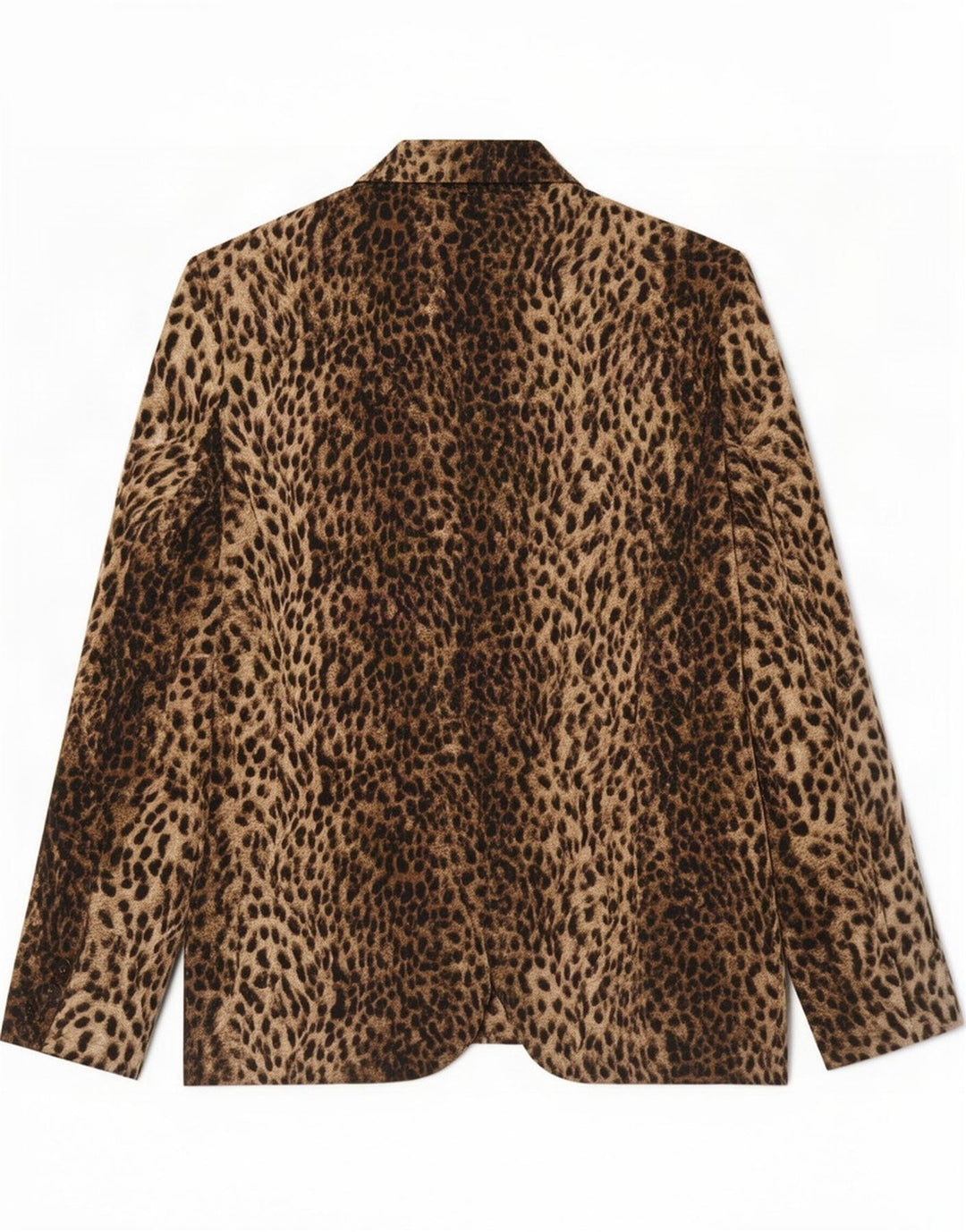 Zara Dame 1-knap Blazer Jacket UK 14 Large Brown Animal Print Polyester