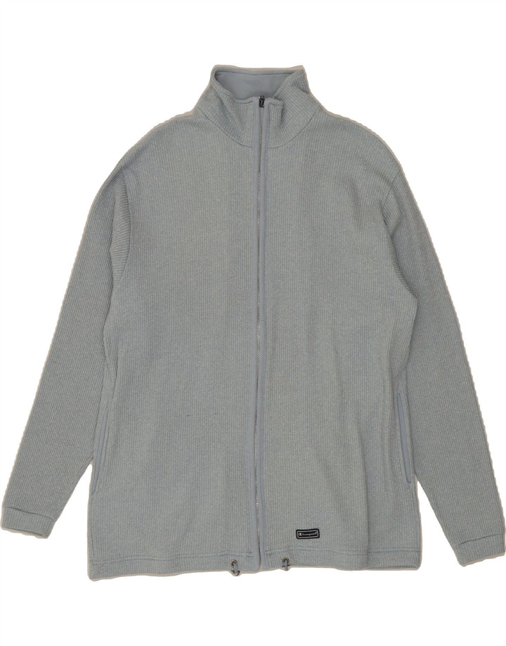 CHAMPION Womens Cardigan Sweater UK 16 Large Blue Cotton Vintage Champion and Second-Hand Champion from Messina Hembry 