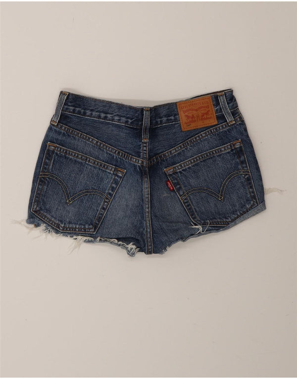 LEVI'S Womens 501 Denim Hot Pants W24 XS Blå Bomuld