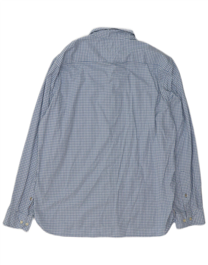 TOMMY HILFIGER Herre Regular Fit skjorte XL blå ternet bomuld