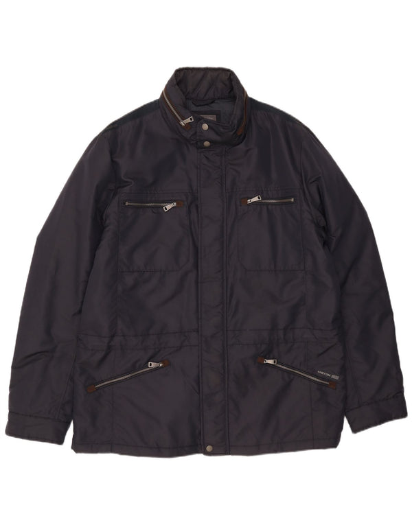 Geox Herre Hooded Utility Jacket UK 46 3XL Navy Blue