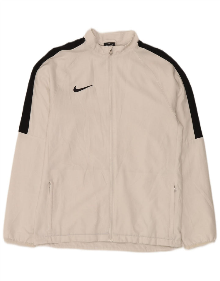 Nike Dri Fit regnjakke til drenge 13-14 år XL Hvid Colourblock Polyester