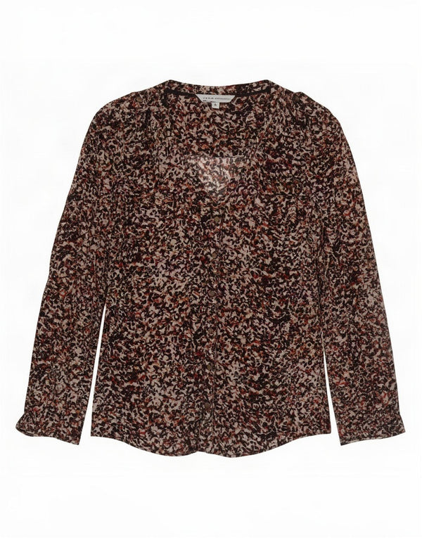 Besætningstøj Dame abstrakt mønster skjorte bluse UK 10 Small Multicoloure