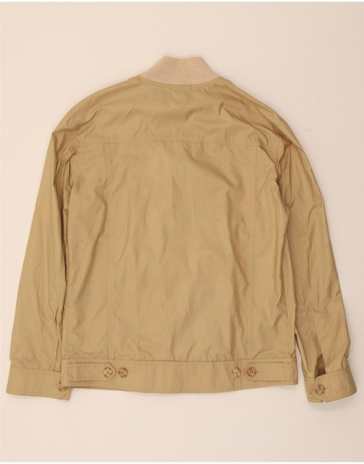 FILA Mens Bomber Jacket UK 36 Small Beige Polyester Vintage Fila and Second-Hand Fila from Messina Hembry 
