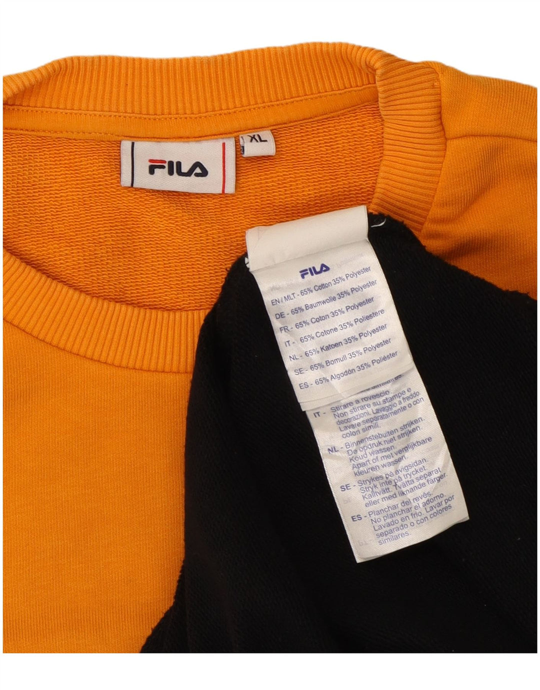 FILA Grafisk sweatshirt til mænd XL Multifarvet Colourblock Bomuld