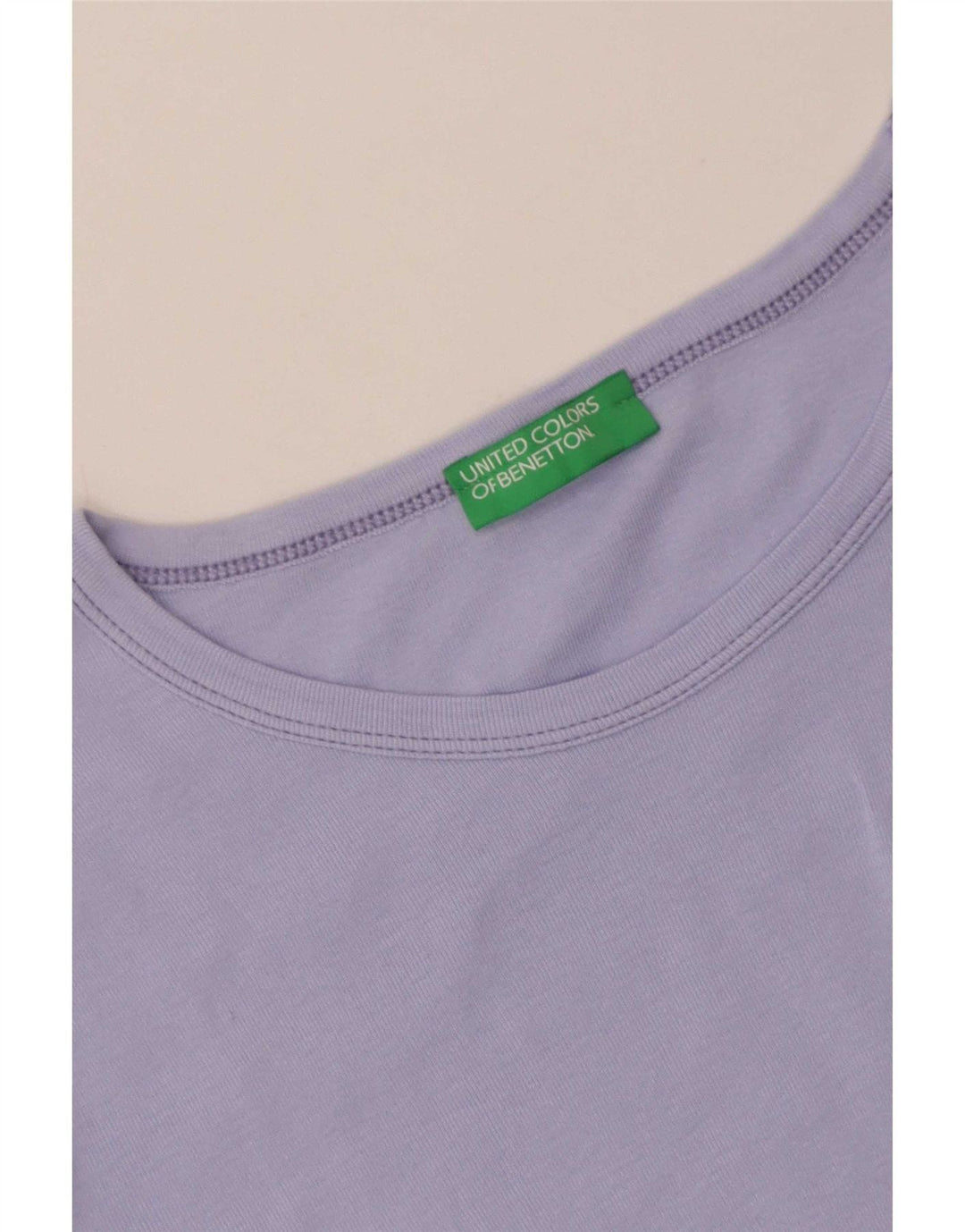 Benetton Dame T-Shirt Top UK 12 Medium Lilla