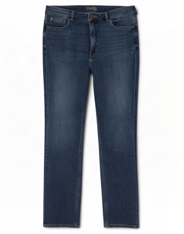 Marks & Spencer Womens Magic Slim Jeans UK 16 Large W32 L27 Blue Cotton
