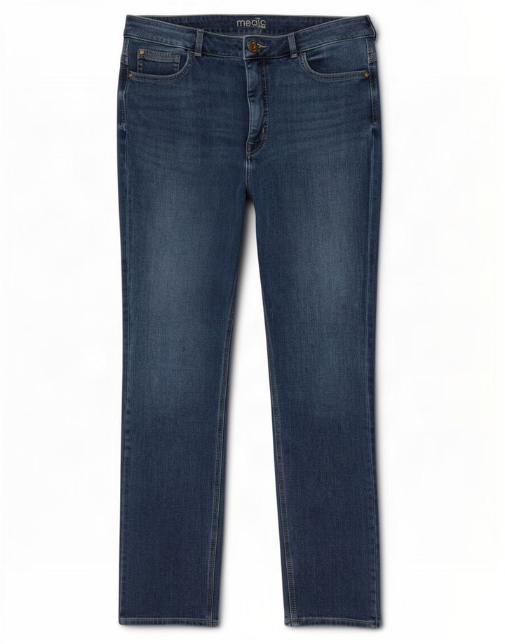 Marks & Spencer Dame Magic Slim Jeans UK 16 Large W32 L27 Blue Bomuld