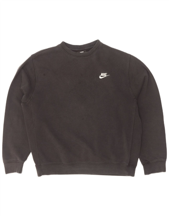 Nike Herre Loose Fit Sweatshirt Jumper Medium Sort Bomuld