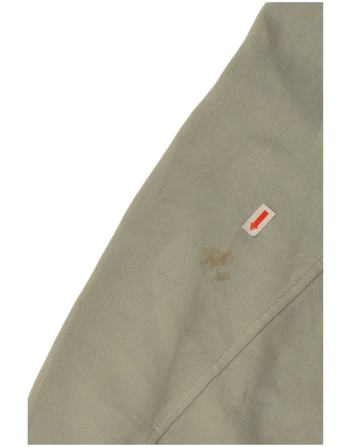 ZARA 3/4-ærmet sweatshirttrøje til kvinder DK 14 mellemgrøn bomuld