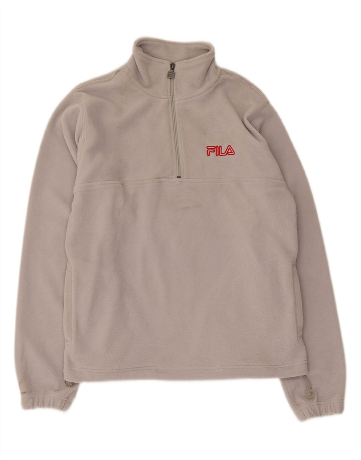 Fila herre lynlås hals fleece jumper mellemgrå polyester