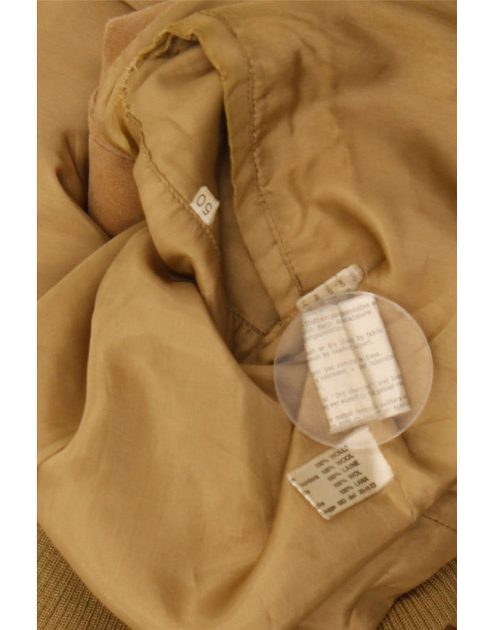 Vintage herre ruskind bomberjakke IT 50 Stort beige læder