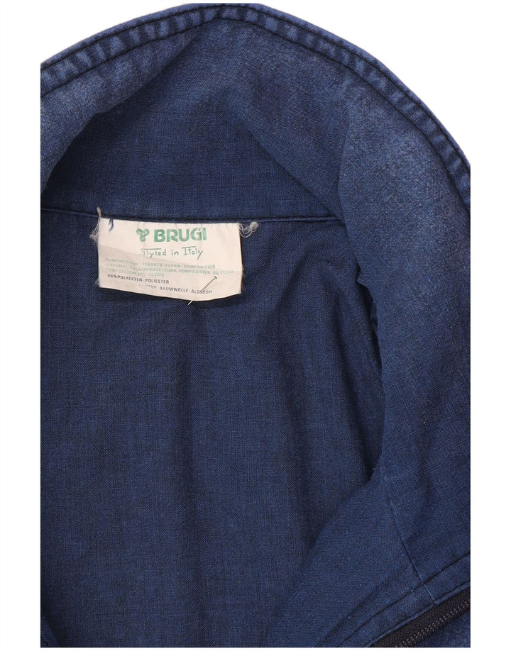 Brugi Dame Oversized Denim Jacket UK 10 Small Blue Colourblock Polyester