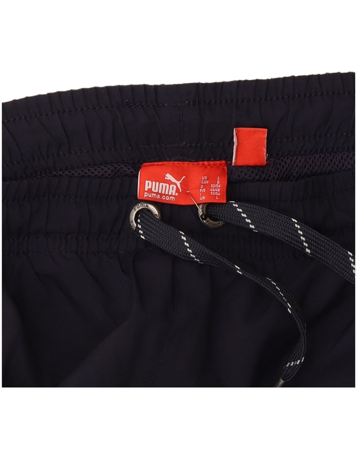 Puma Herre Grafiske Bermuda Sportshorts Large Navy Blue